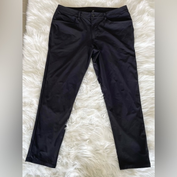 🔥Lululemon | Men’s Slim ABC Pants Size 38 Waist, 32 Length in Color Black - Picture 2 of 15